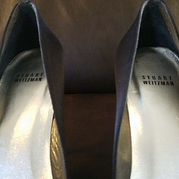 EUC Stuart Weitzman chantilly lace/satin heels - Picture 3 of 8